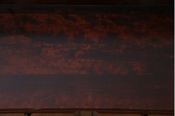 中古　九州民芸家具　シックな雰囲気漂う羽根付きベンチ(長椅子、引き出し)(定価約38万円)