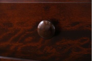 中古　九州民芸家具　シックな雰囲気漂う羽根付きベンチ(長椅子、引き出し)(定価約38万円)