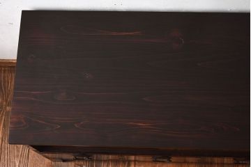 アンティーク家具　和製アンティーク　オープンラック!脚付箪笥ローボード(ローチェスト、テレビボード)