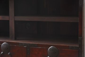 アンティーク家具　和製アンティーク　オープンラック!脚付箪笥ローボード(ローチェスト、テレビボード)