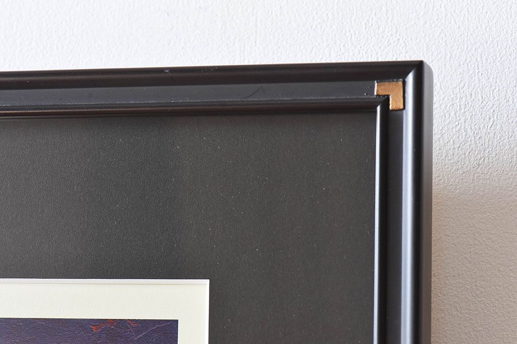 アンティーク雑貨　中村太樹男(なかむらたきお)　サイン・落款入り　「ワンマンショー」 ジグレー(デジタル複製画、版画)