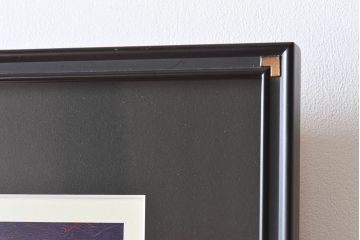 アンティーク雑貨　中村太樹男(なかむらたきお)　サイン・落款入り　「ワンマンショー」 ジグレー(デジタル複製画、版画)