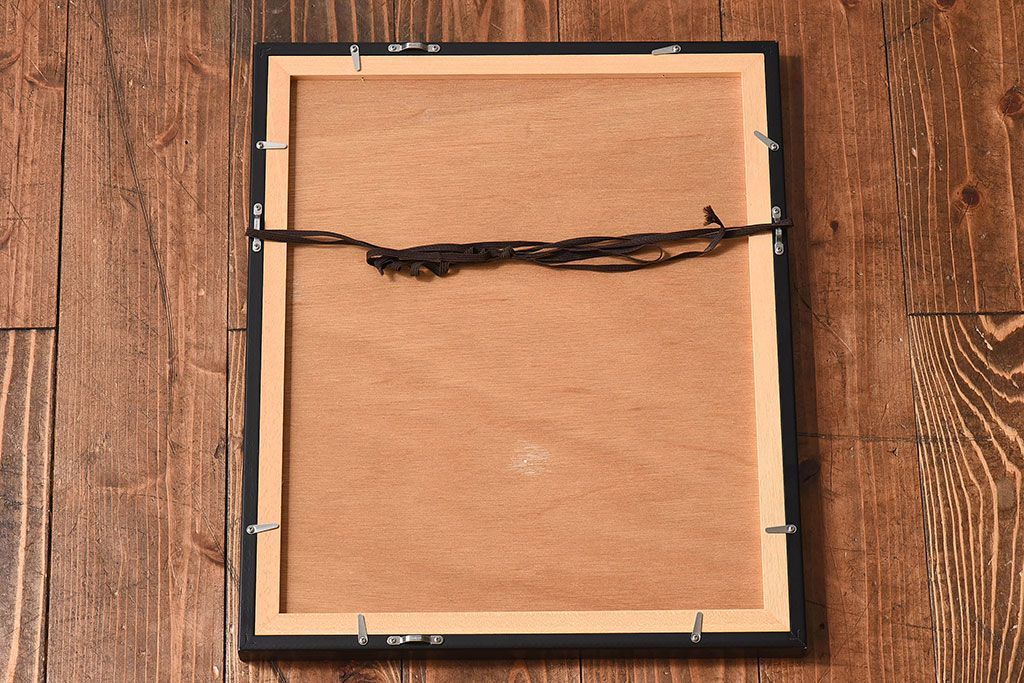 アンティーク雑貨　中村太樹男(なかむらたきお)　サイン・落款入り　「ワンマンショー」 ジグレー(デジタル複製画、版画)