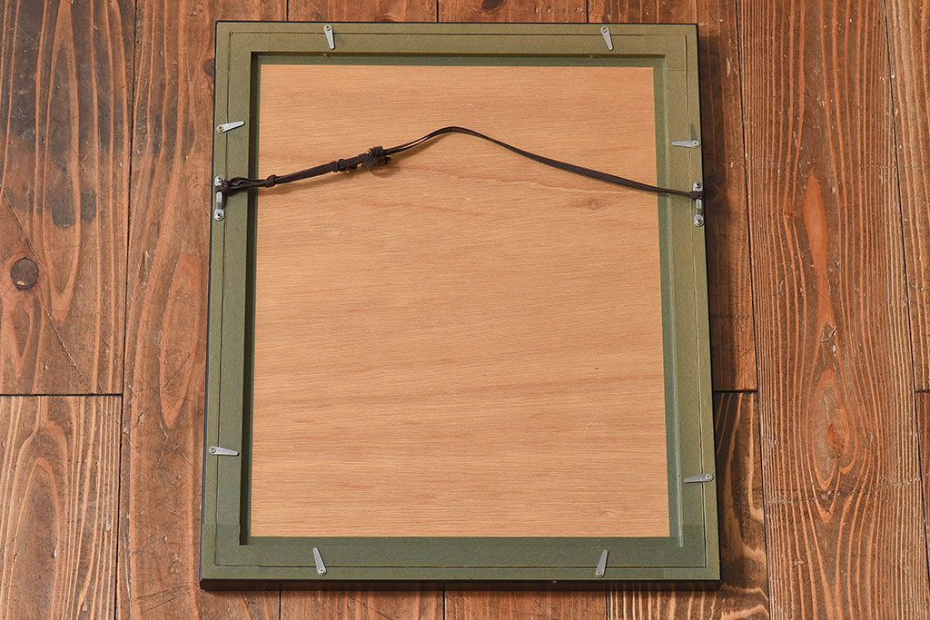 アンティーク雑貨　中村太樹男(なかむらたきお)　サイン・落款入り　「メロディ」 ジグレー(デジタル複製画、版画)