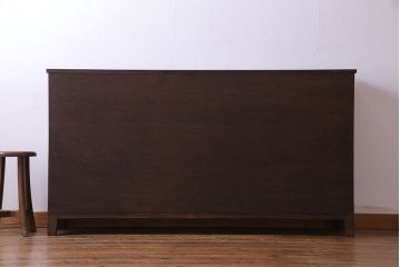 レトロ家具　昭和レトロ　古材使用　3×5マス　パタパタ扉付きのおしゃれなキャビネット(下駄箱、収納棚)