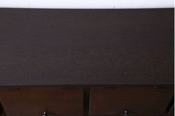 レトロ家具　昭和レトロ　古材使用　4×4マス　パタパタ扉付きのおしゃれなキャビネット(下駄箱、収納棚)