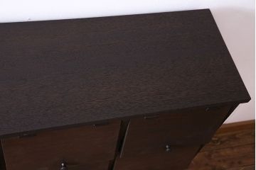 レトロ家具　昭和レトロ　古材使用　4×4マス　パタパタ扉付きのおしゃれなキャビネット(下駄箱、収納棚)