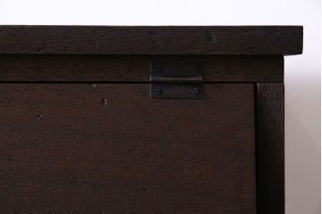 レトロ家具　昭和レトロ　古材使用　4×4マス　パタパタ扉付きのおしゃれなキャビネット(下駄箱、収納棚)