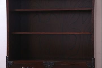 中古　極美品 伝統民芸家具　岩谷堂箪笥　モダンな雰囲気漂う食器棚(キャビネット、収納棚)(定価約30万円)