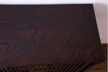 中古　極美品 伝統民芸家具　岩谷堂箪笥　モダンな雰囲気漂う食器棚(キャビネット、収納棚)(定価約30万円)