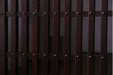 中古　極美品 伝統民芸家具　岩谷堂箪笥　モダンな雰囲気漂う食器棚(キャビネット、収納棚)(定価約30万円)