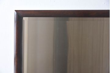 アンティーク雑貨　中古　松本民芸家具　シンプルなデザインが魅力的なD型姿見(ミラー、鏡)