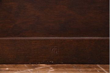 中古美品　松本民芸家具　直線的なデザインが目を引くワードローブ(チェスト、キャビネット)