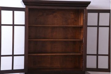 ビンテージ　松本民芸家具　シックな雰囲気漂うA型食器棚(収納棚、戸棚、カップボード)(定価約43万円)