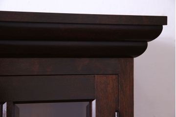 ビンテージ　松本民芸家具　シックな雰囲気漂うA型食器棚(収納棚、戸棚、カップボード)(定価約43万円)