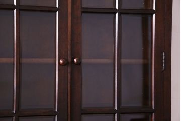 ビンテージ　松本民芸家具　シックな雰囲気漂うA型食器棚(収納棚、戸棚、カップボード)(定価約43万円)