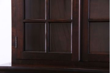 ビンテージ　松本民芸家具　シックな雰囲気漂うA型食器棚(収納棚、戸棚、カップボード)(定価約43万円)