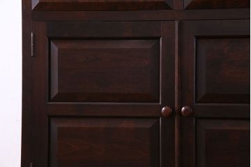 ビンテージ　松本民芸家具　シックな雰囲気漂うA型食器棚(収納棚、戸棚、カップボード)(定価約43万円)