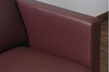 中古　KNOLL(ノール)社　本革1人掛けソファ(ラウンジソファ)(定価約85万円)(2)