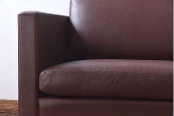 中古　KNOLL(ノール)社　本革1人掛けソファ(ラウンジソファ)(定価約85万円)(2)