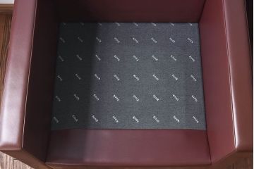 中古　KNOLL(ノール)社　本革1人掛けソファ(ラウンジソファ)(定価約85万円)(2)