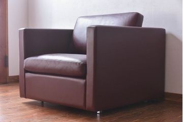 中古 KNOLL(ノール)社 本革1人掛けソファ(ラウンジソファ)(定価約85万円)(2)
