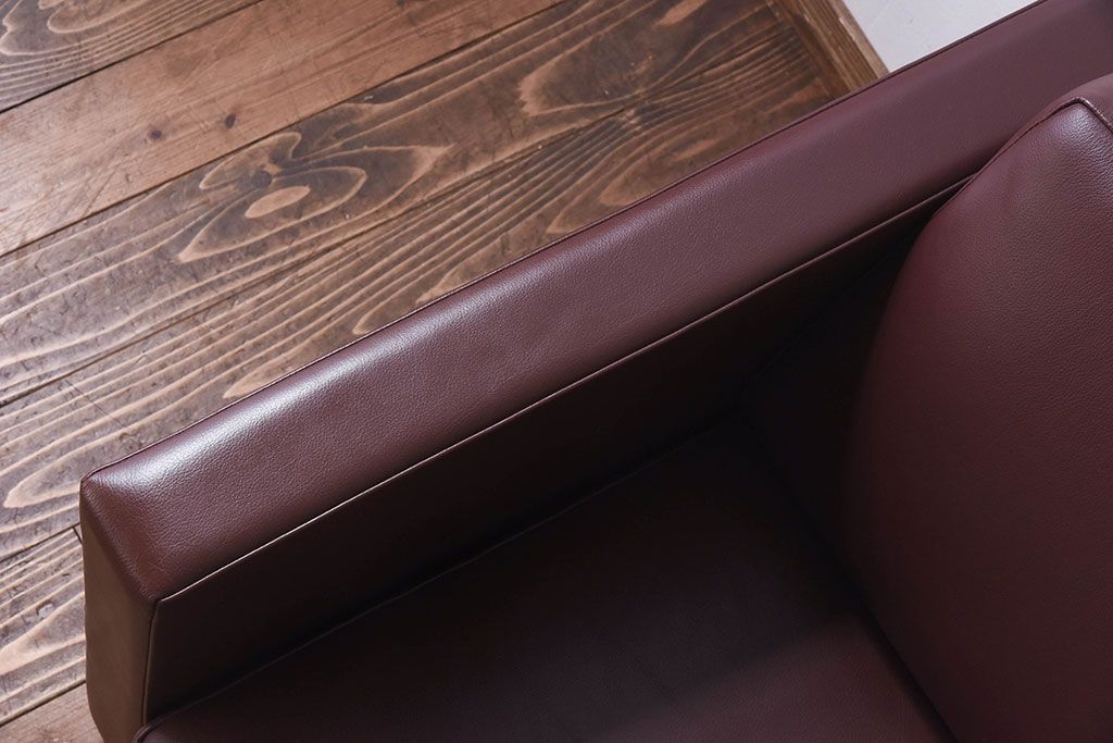 中古 KNOLL(ノール)社 本革1人掛けソファ(ラウンジソファ)(定価約85万円)(2)