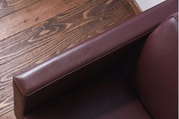 中古 KNOLL(ノール)社 本革1人掛けソファ(ラウンジソファ)(定価約85万円)(2)