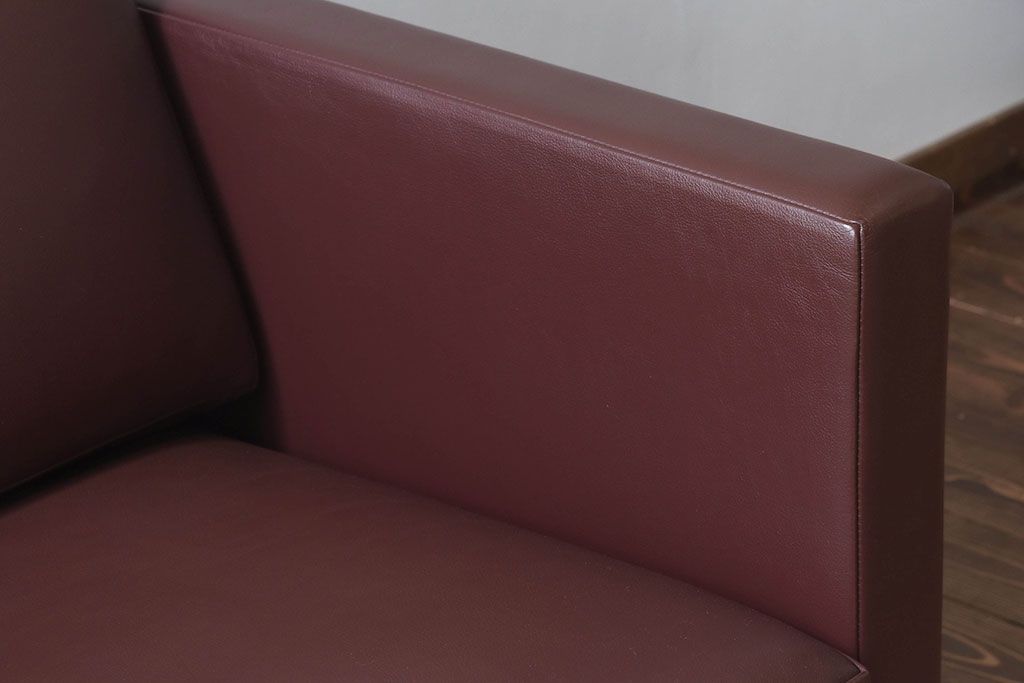 中古 KNOLL(ノール)社 本革1人掛けソファ(ラウンジソファ)(定価約85万円)(2)