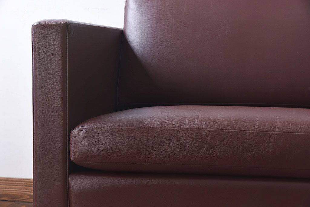 中古 KNOLL(ノール)社 本革1人掛けソファ(ラウンジソファ)(定価約85万円)(2)