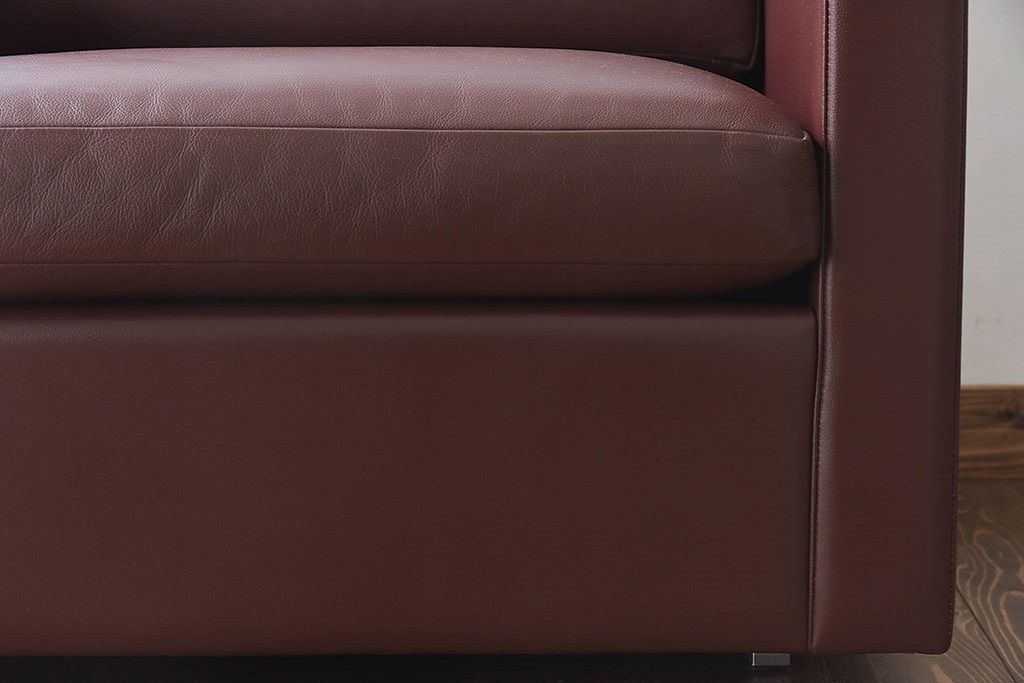 中古 KNOLL(ノール)社 本革1人掛けソファ(ラウンジソファ)(定価約85万円)(2)