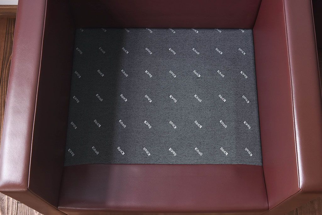 中古 KNOLL(ノール)社 本革1人掛けソファ(ラウンジソファ)(定価約85万円)(2)