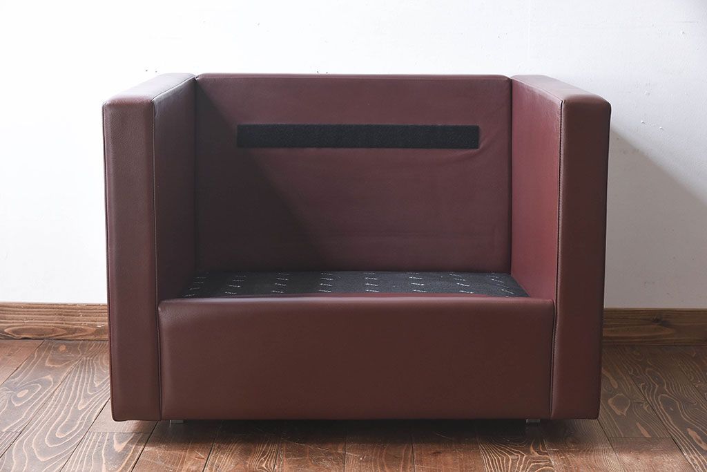 中古 KNOLL(ノール)社 本革1人掛けソファ(ラウンジソファ)(定価約85万円)(2)