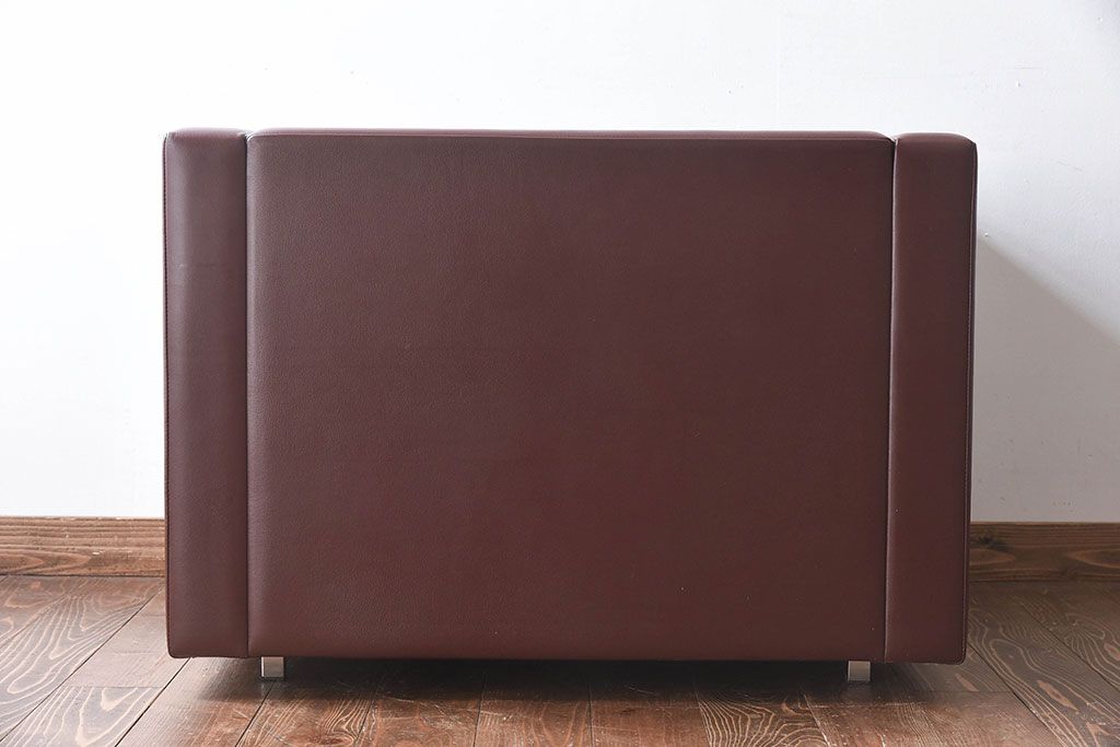 中古 KNOLL(ノール)社 本革1人掛けソファ(ラウンジソファ)(定価約85万円)(2)