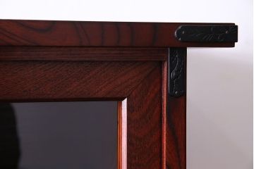 【T様ご成約】中古　岩谷堂箪笥　赤みがかった木肌が存在感を放つ大型2段重ね収納棚(キャビネット)(定価約54万円)