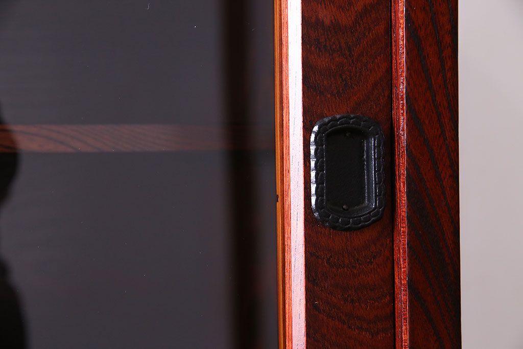 【T様ご成約】中古　岩谷堂箪笥　赤みがかった木肌が存在感を放つ大型2段重ね収納棚(キャビネット)(定価約54万円)