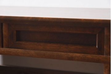 中古　九州民芸家具　直線的なデザインが魅力的な文机(座卓、センターテーブル)