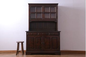 中古美品　北海道民芸家具　上品な雰囲気漂う食器棚(カップボード、収納棚)