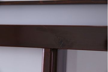 極美品　すりガラス使用　漆のきれいなガラス戸(引き戸、建具)4枚セット