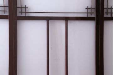 極美品　すりガラス使用　漆のきれいなガラス戸(引き戸、建具)4枚セット