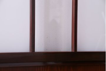 極美品　すりガラス使用　漆のきれいなガラス戸(引き戸、建具)4枚セット