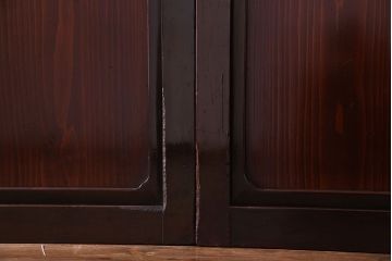 極美品　すりガラス使用　漆のきれいなガラス戸(引き戸、建具)4枚セット