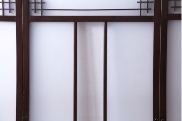 極美品　すりガラス使用　漆のきれいなガラス戸(引き戸、建具)4枚セット