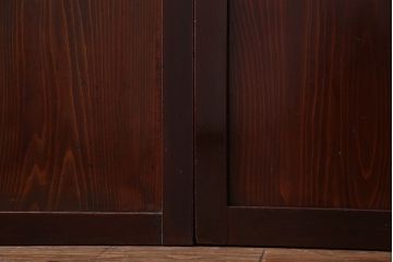 極美品　すりガラス使用　漆のきれいなガラス戸(引き戸、建具)4枚セット