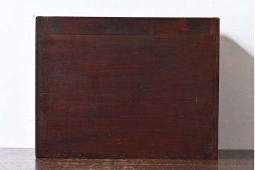 ヴィンテージ家具　ビンテージ　伝統工芸　軽井沢彫り　シックな小物入れ(茶箱、木箱)