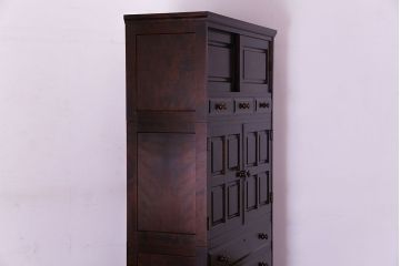 中古美品　北海道民芸家具　シックな雰囲気漂う収納力抜群のチェスト(和タンス、衣装タンス、着物箪笥)(定価約90万円)