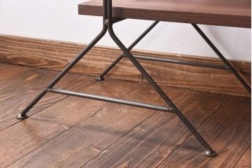 ラフジュ工房オリジナル 薄型アイアンラック(陳列棚、飾り棚)