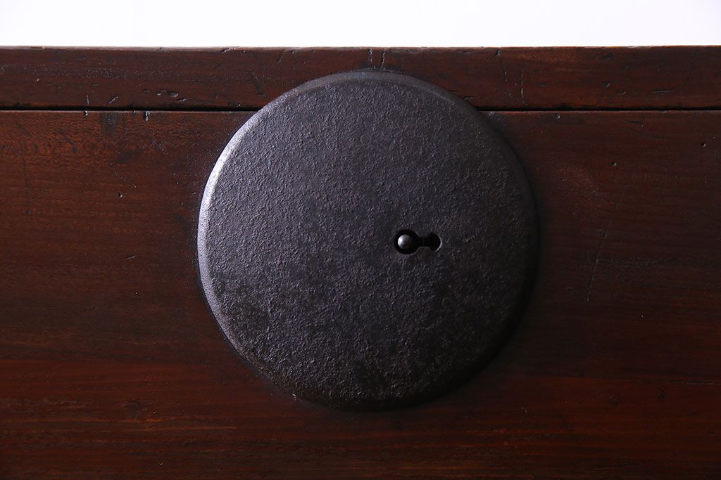 アンティーク家具　和製アンティーク　明治大正期の味わい深い二段重ねチェスト(重ね箪笥、時代箪笥、衣装箪笥)