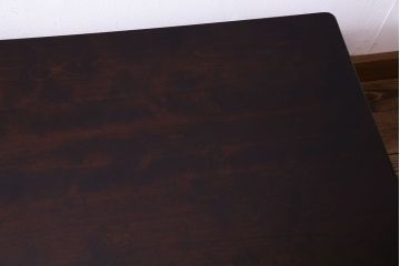 中古　北海道民芸家具　深みのある質感と作りの良さが魅力のローテーブル(座卓、リビングテーブル)