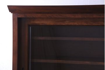 中古　九州民芸家具　木のあたたかみが伝わる食器棚(収納棚、キャビネット)